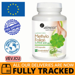 Aliness Methylo Folian 600, 100 capsules — Made in Poland — Free Delivery