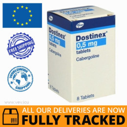 DOSTINEX 0,5MG 8 PILLS - MADE IN POLAND - FREE SHIPPING