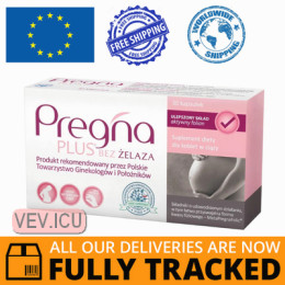 Pregna Plus Iron Free, for pregnant women, 30 capsules — Made in Poland — Free Delivery