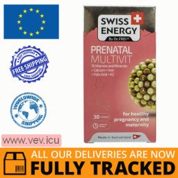 Swiss Energy, Prenatal Multivit with Vitamin C, Vitamin D3 and Zinc, 30 capsules — Made in Bulgaria — Free Delivery