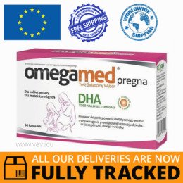 OMEGAMED PREGNA DHA 60 CAPS - MADE IN POLAND - FREE SHIPPING 
