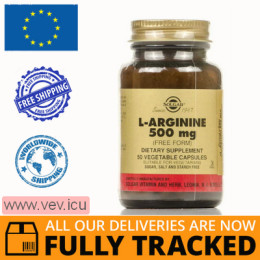 L-Arginine 500mg, 50 capsules — Made in USA — Free Delivery