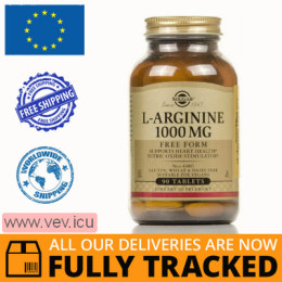 L-Arginine 1000mg, 90 capsules — Made in USA — Free Delivery